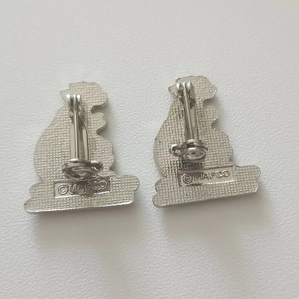 Vintage Bowling Achievement Pins 200 Game 500 Series Kangaroo Joey Enamel Pair